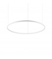Oracle integrated LED suspension 1 bulb Metal, aluminium, white plastic