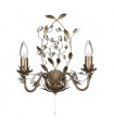 plafonnier ventilateur vintage 2 ampoules e27 max 60w brun patiné