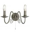 plafonnier ventilateur vintage 2 ampoules e27 max 60w brun patiné