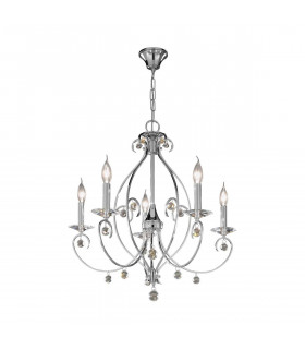 Chandelier classique CARAT chrome 5 ampoules