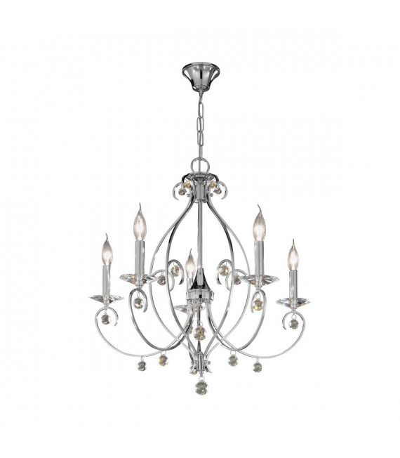 Klassischer CARAT Chrom Kronleuchter 5 Glühbirnen