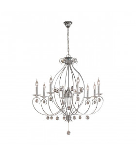 Chandelier classique CARAT chrome 8 ampoules