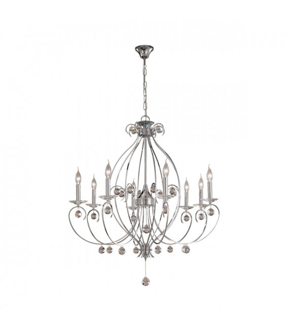 Candelabro clásico CARAT cromo 8 bombillas