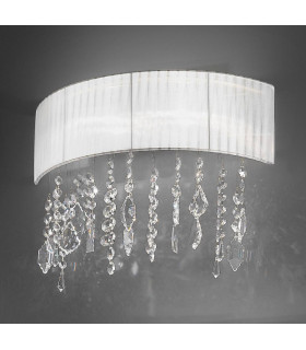 PARALUME applique in cristallo cromato 2 lampadine
