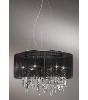 Kristallleuchter PARALUME Chrom 6 Glühbirnen