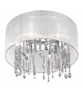 Chandelier en cristal PARALUME chrome 6 ampoules