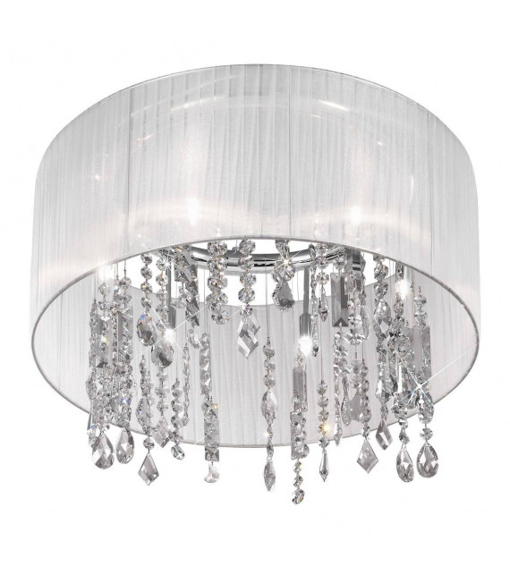 Candeliere cristallo PARALUME cromato 6 lampadine