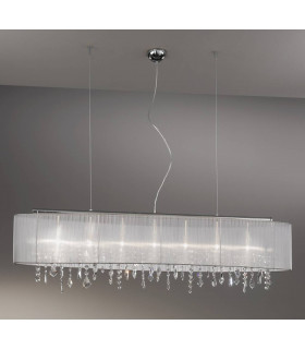 Suspension en cristal PARALUME chrome 7 ampoules