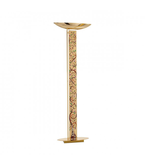 Lampada da terra design DELPHI Gold 24 carati 2 lampadine