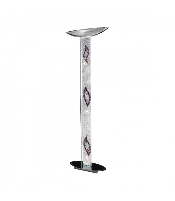 Lampadaire design DELPHI chrome 2 ampoules
