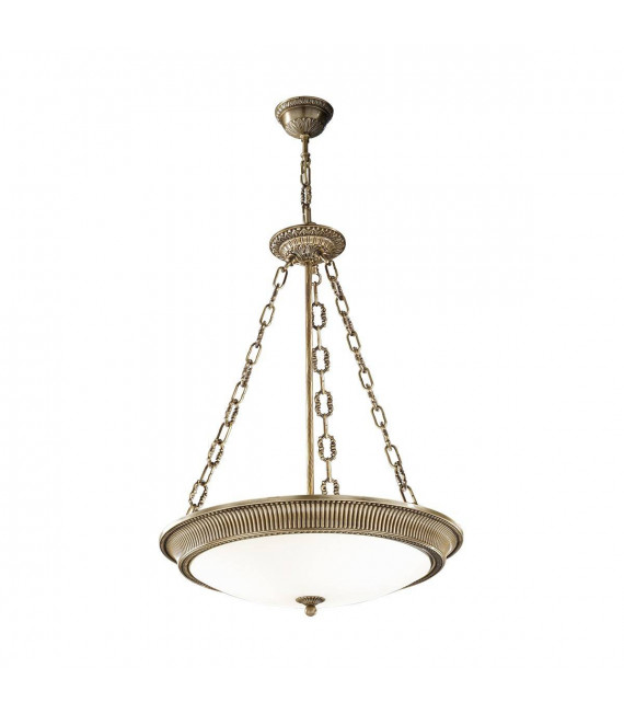 Suspension classique MILORD laiton antique 3 ampoules