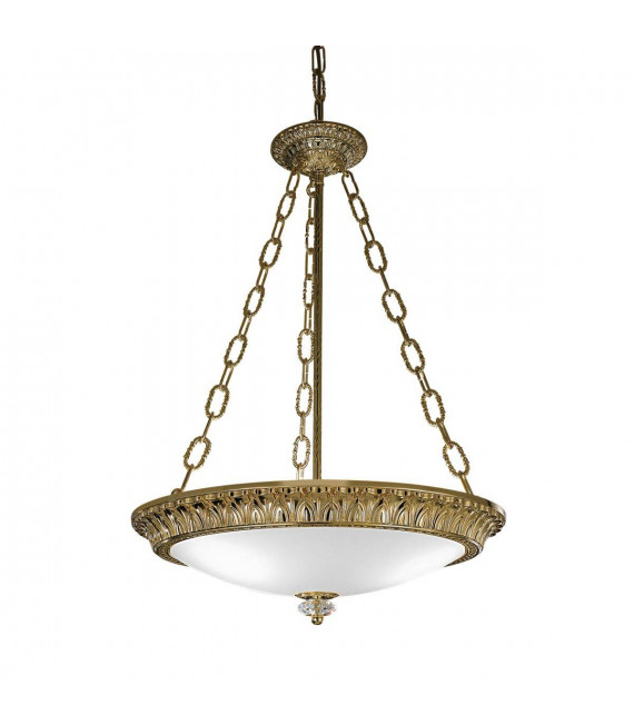 Suspension classique MILADY laiton antique 3 ampoules