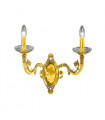 Applique murale classique CONTARINI Or 24 Carats 2 ampoules