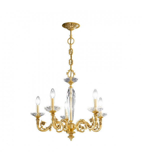 Klassischer Kerzenhalter CONTARINI 24 Karat Gold 5 Glühbirnen