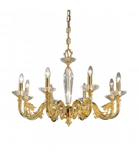 Candeliere classico CONTARINI oro francese 8 lampadine
