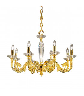 Candelabro clásico CONTARINI Oro de 24 quilates 8 bombillas