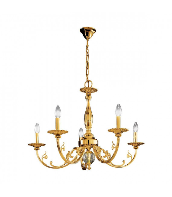 Klassischer Kerzenhalter PISANI French Gold 5 Glühbirnen