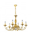 Chandelier classique PISANI or Français 6 ampoules
