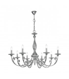 Lampadario classico PISANI cromato 8 lampadine