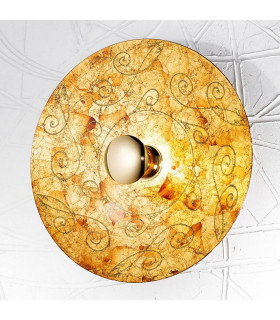 Design Wandleuchte LUNA 24 Karat Gold 1 Glühbirne
