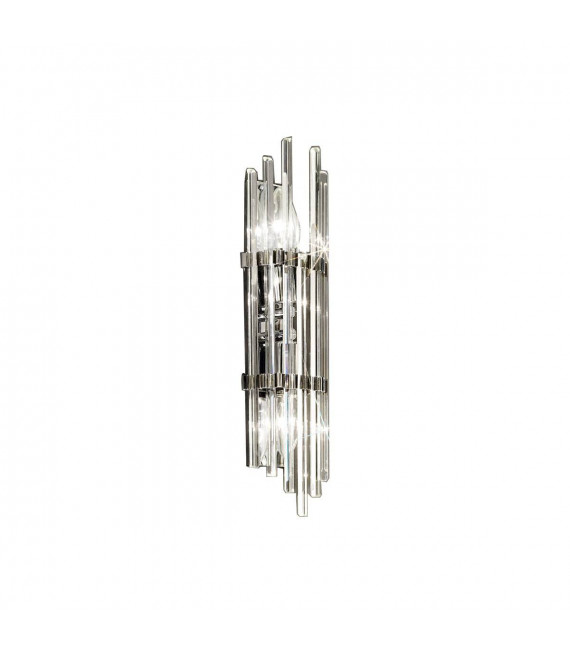 Applique murale en cristal ONTARIO chrome 2 ampoules