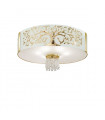 Plafonnier design EMOZIONE Or 24 Carats 6 ampoules