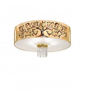 Plafoniera design EMOZIONE 24 carati oro 6 lampadine