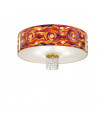 Plafonnier design EMOZIONE Or 24 Carats 6 ampoules