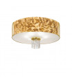 Plafonnier design EMOZIONE Or 24 Carats 6 ampoules