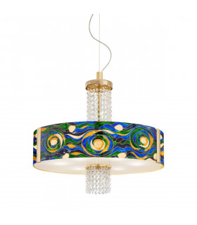 Design Pendelleuchte EMOZIONE 24 Karat Gold 6 Glühbirnen