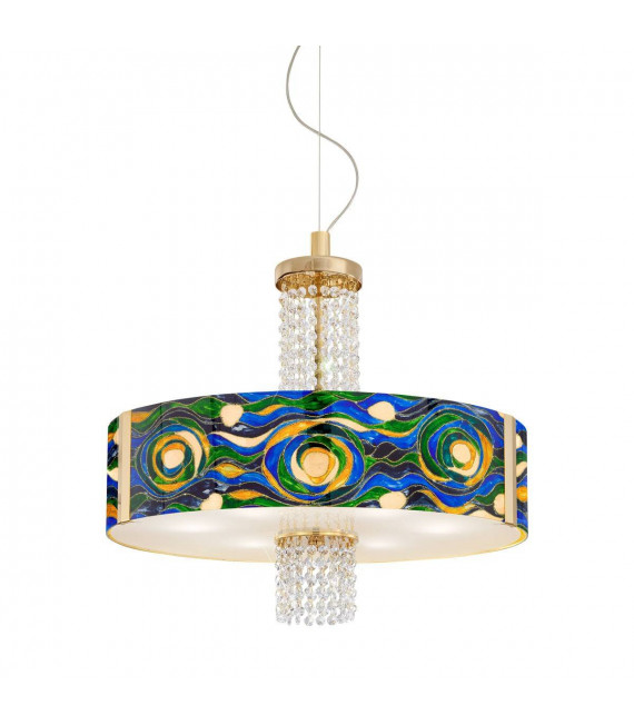 Design Pendelleuchte EMOZIONE 24 Karat Gold 6 Glühbirnen