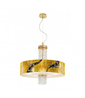 Lampada a sospensione design EMOZIONE 24 carati in oro 6 lampadine