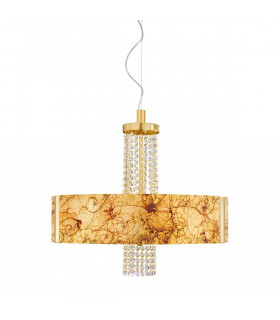 Lampada a sospensione design EMOZIONE 24 carati in oro 6 lampadine