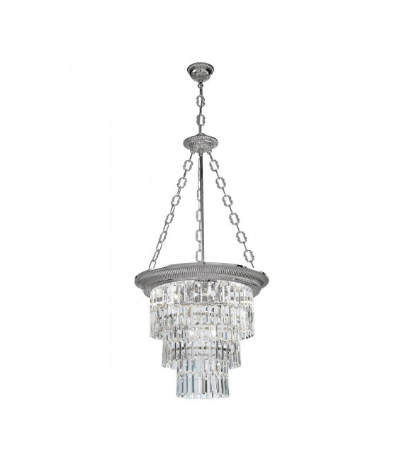 Lampadario classico MILORD CRYSTAL cromato 4 lampadine