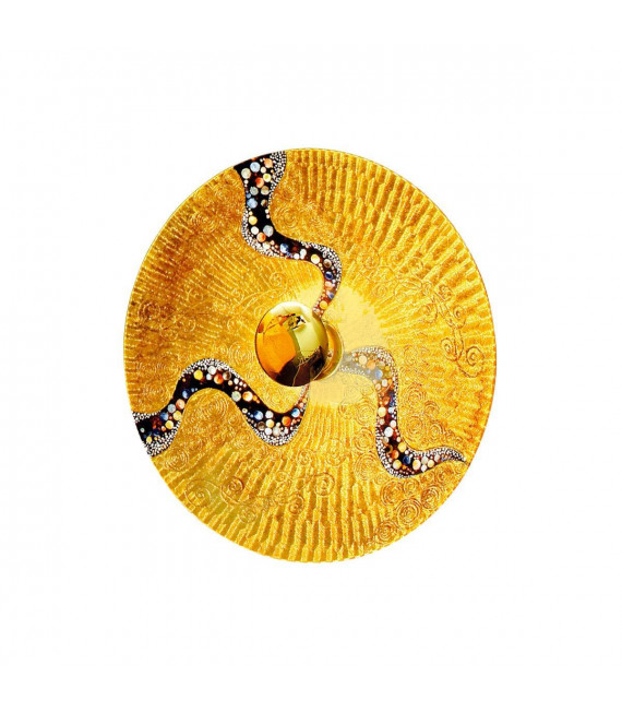 Applique di design LUNA 24 carati oro 1 lampadina