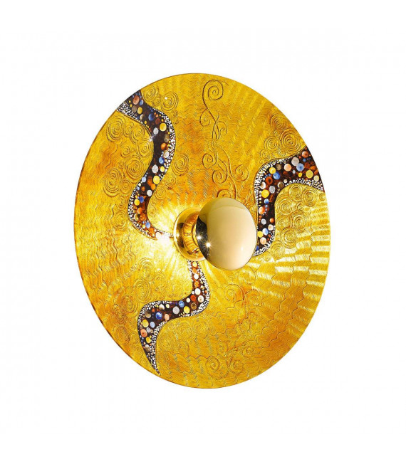 Applique di design LUNA 24 carati oro 1 lampadina
