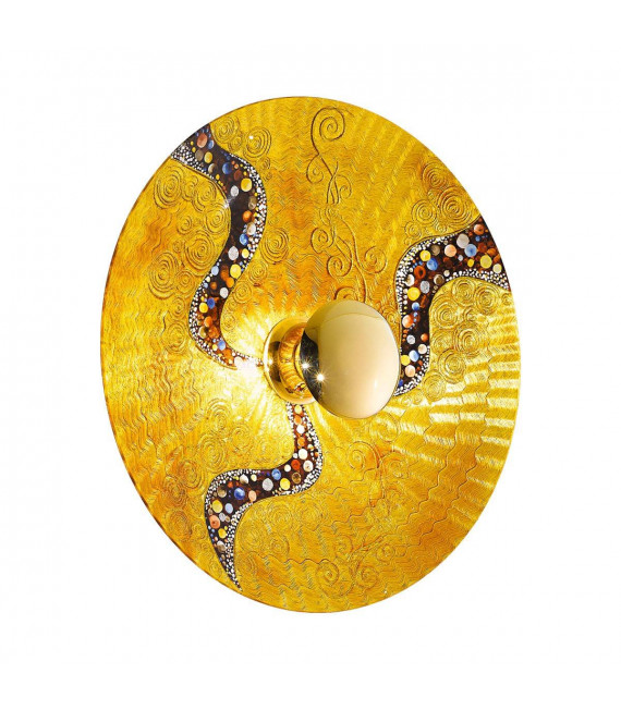 Design Wandleuchte LUNA 24 Karat Gold 1 Glühbirne
