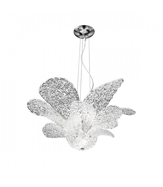 Lampadario design NAOMI cromato 7 lampadine