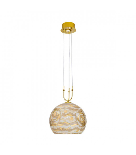 Design Pendelleuchte LUNA 24 Karat Gold 1 + 1 Glühbirnen