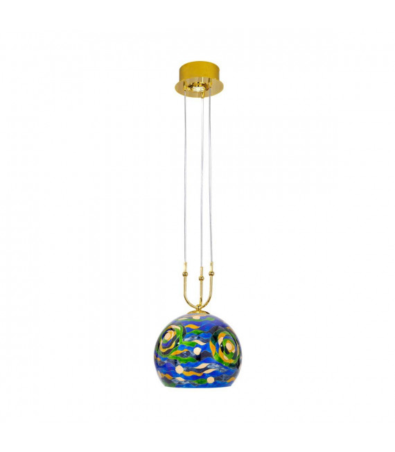 Design Pendelleuchte LUNA 24 Karat Gold 1 + 1 Glühbirnen