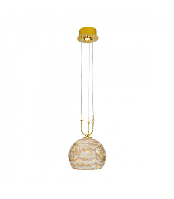 Lámpara colgante de diseño LUNA 24 quilates Oro 1 + 1 bombillas