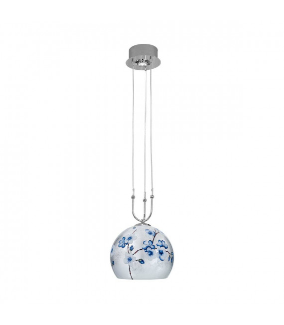Lampada a sospensione design LUNA cromata 1 + 1 lampadine