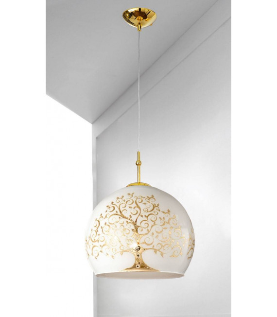 Lámpara colgante de diseño LUNA Gold 24 quilates 1 bombilla