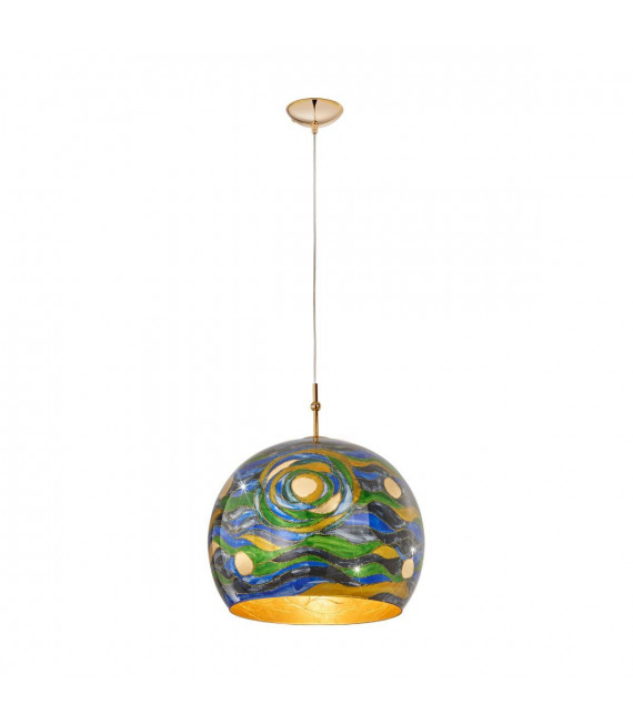 Lampada a sospensione design LUNA Gold 24 carati 1 lampadina