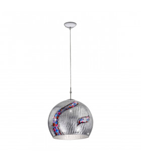 Lámpara colgante de diseño LUNA cromo 1 bombilla