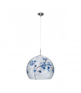 Lámpara colgante de diseño LUNA cromo 1 bombilla