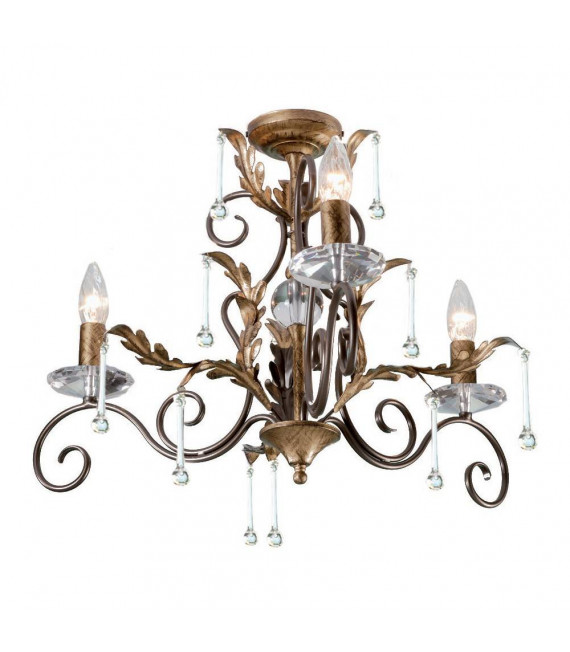 Aplique de pared Amarilli, bronce / oro, 2 bombillas