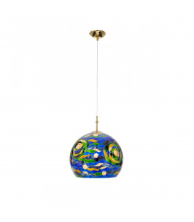 Lámpara colgante de diseño LUNA Gold 24 quilates 1 bombilla