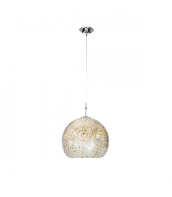Lampada a sospensione design LUNA cromata 1 lampadina
