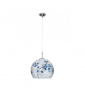 Lámpara colgante de diseño LUNA cromo 1 bombilla